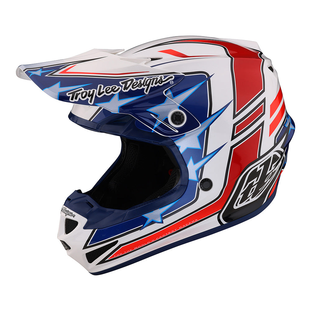 Troy Lee Designs SE4 Polyacrylite Helmet W/MIPS Flagstaff White