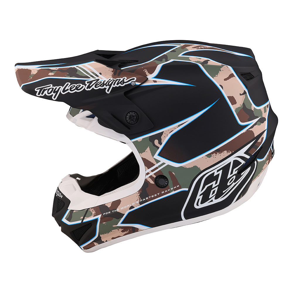 Troy Lee Designs SE4 Polyacrylite Helmet W/MIPS Matrix Camo Black