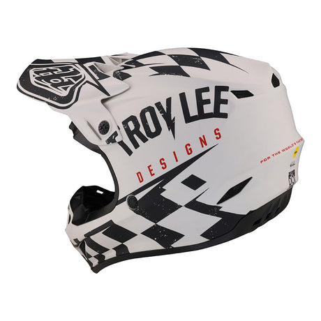 Troy Lee Designs SE4 Polyacrylite Helmet W/MIPS Race Shop White / Black