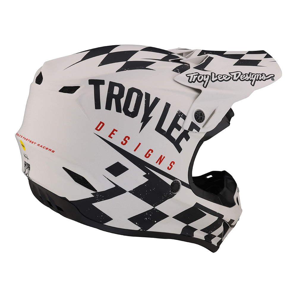 Troy Lee Designs SE4 Polyacrylite Helmet W/MIPS Race Shop White / Black