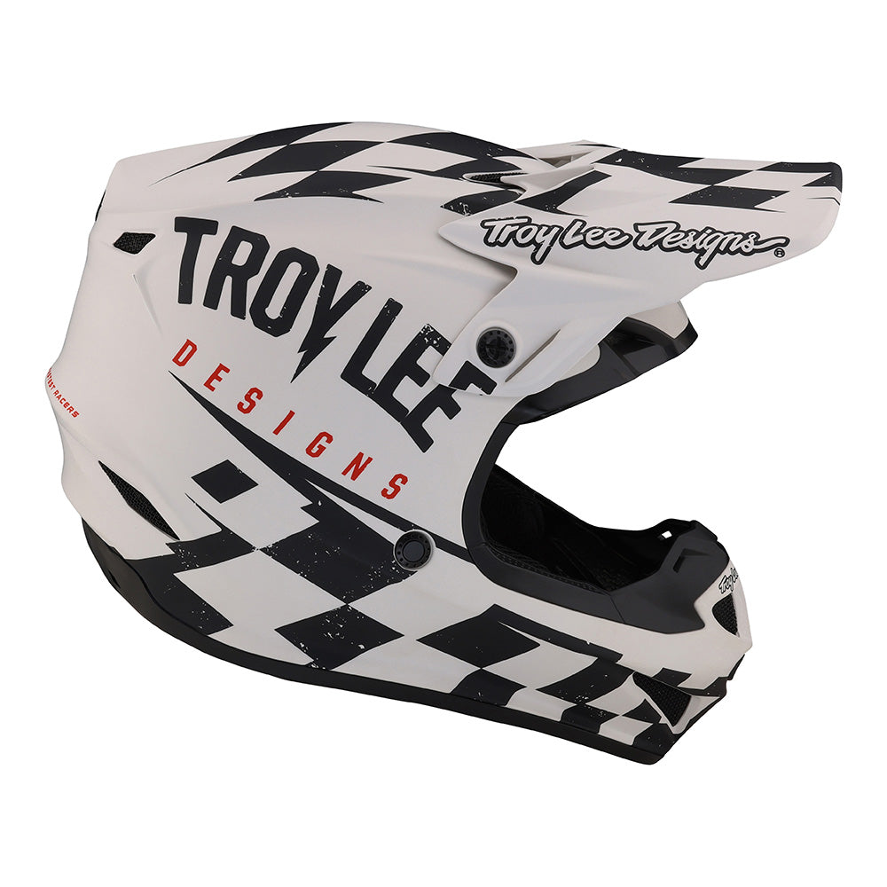 Troy Lee Designs SE4 Polyacrylite Helmet W/MIPS Race Shop White / Black