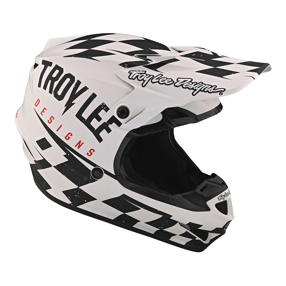 Troy Lee Designs SE4 Polyacrylite Helmet W/MIPS Race Shop White / Black