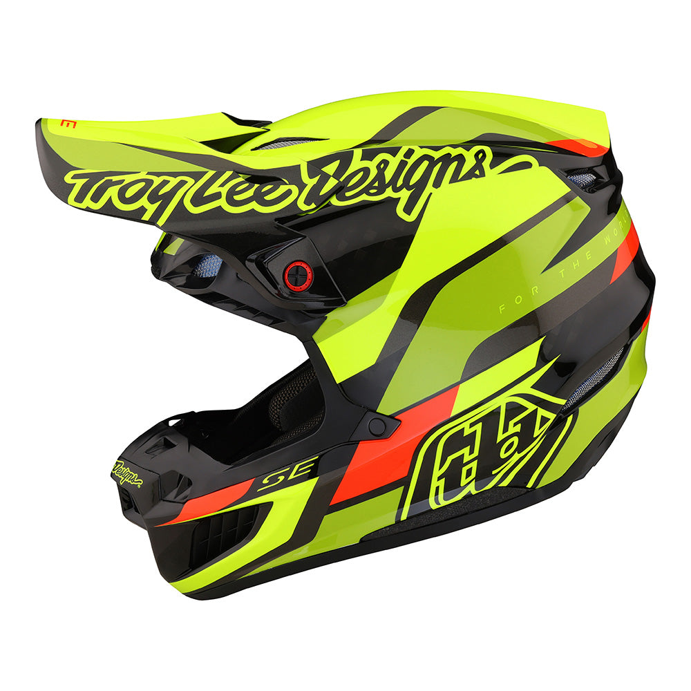 Troy Lee SE5 Carbon Helmet W/MIPS Omega Black / Flo Yellow