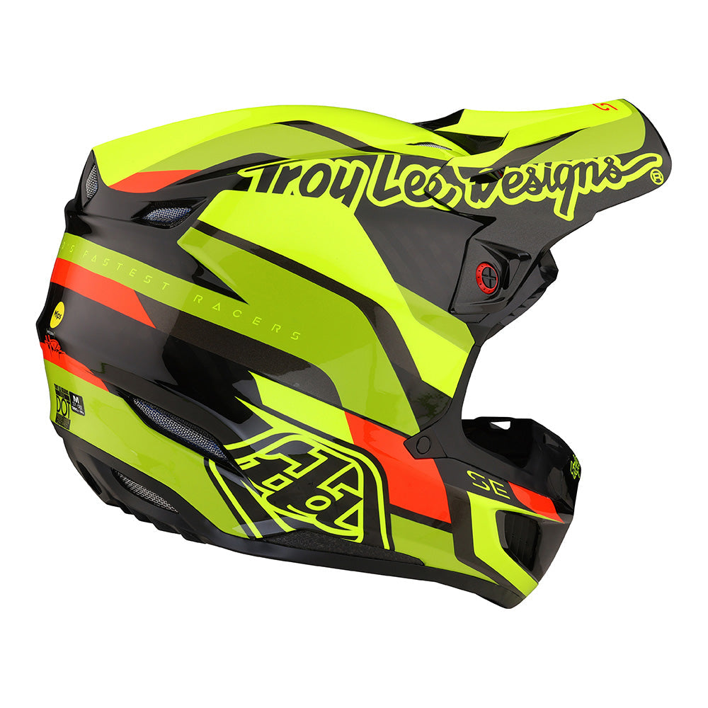 Troy Lee SE5 Carbon Helmet W/MIPS Omega Black / Flo Yellow