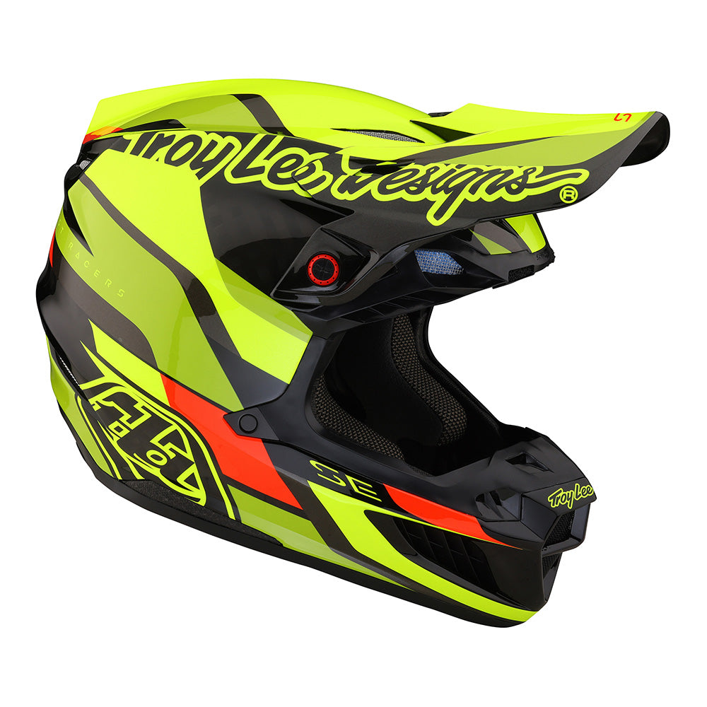 Troy Lee SE5 Carbon Helmet W/MIPS Omega Black / Flo Yellow