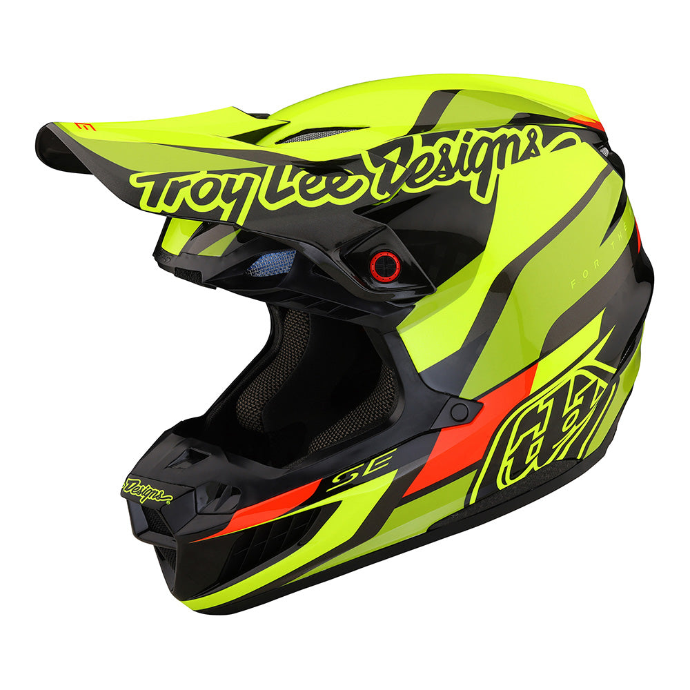 Troy Lee SE5 Carbon Helmet W/MIPS Omega Black / Flo Yellow