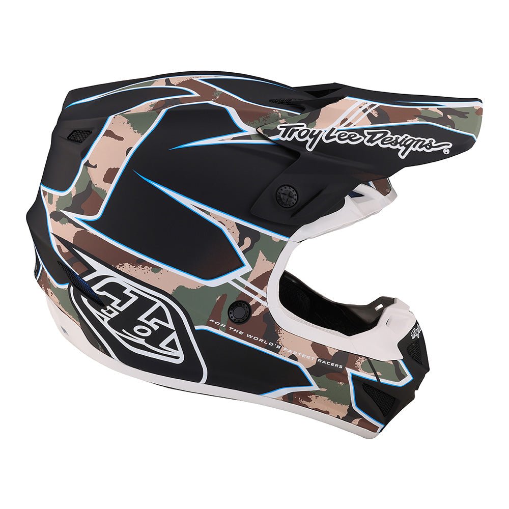 Troy Lee Designs Youth SE4 Polyacrylite Helmet W/MIPS Matrix Camo Black