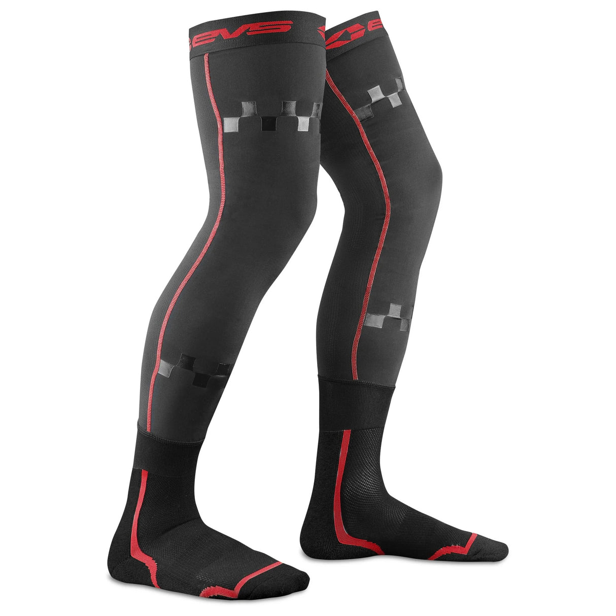 EVS TUG - Fusion Knee Brace Liner/Sock Combo Adult (Black/Red) Pair