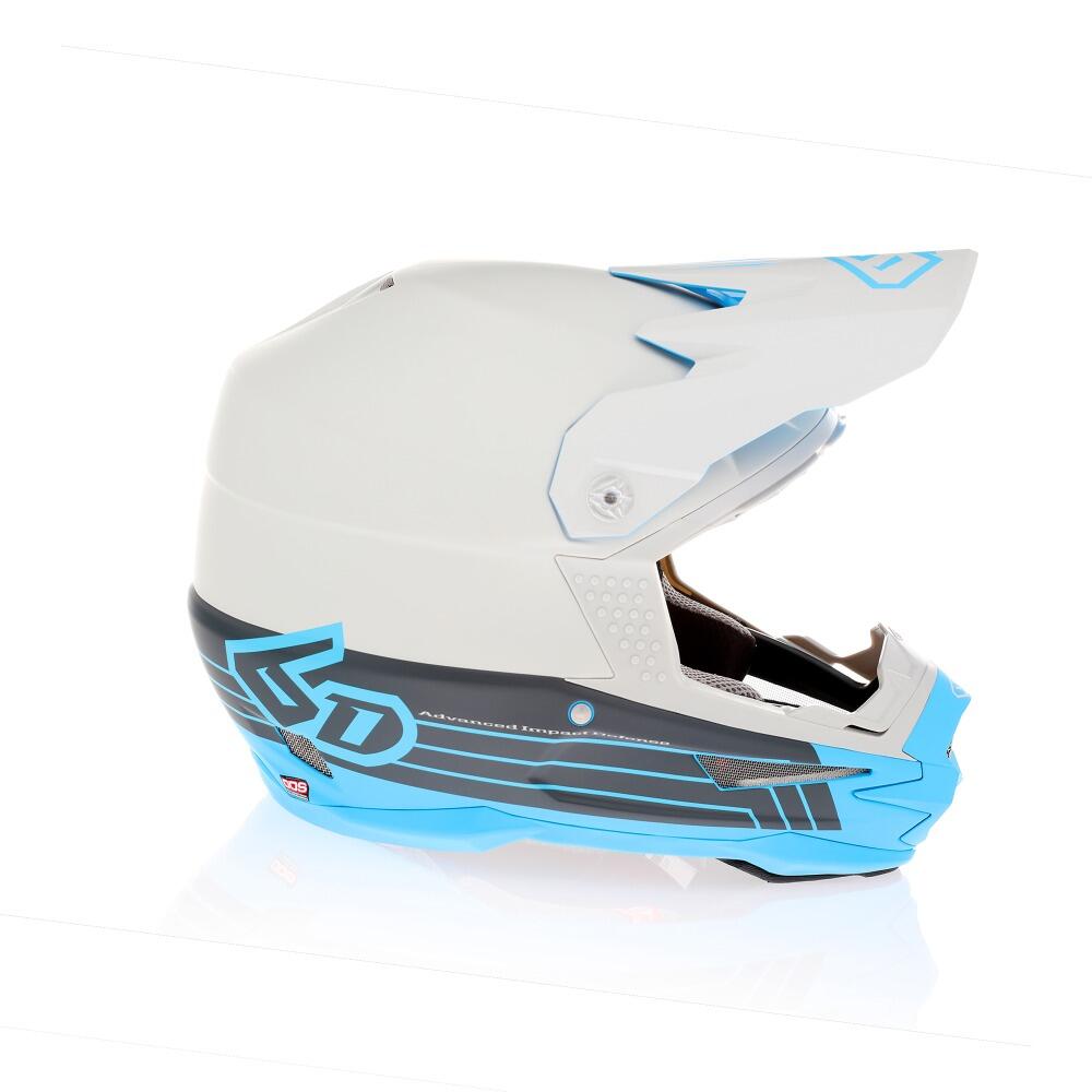 ATR-1 Split - Cyan helmet with modern design and vibrant cyan color.