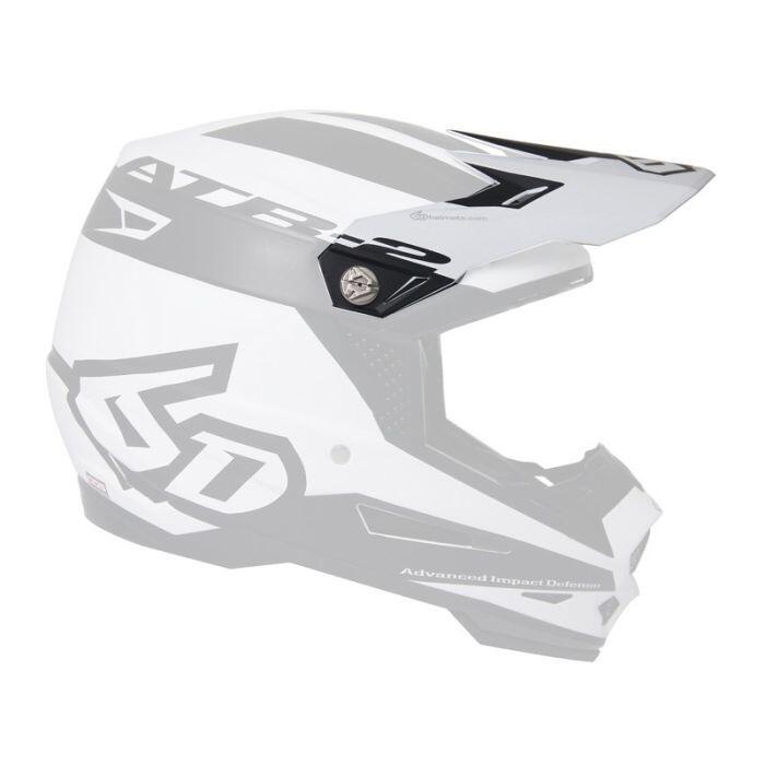 White and black ATR-2 Visor Sector helmet accessory on a white background.