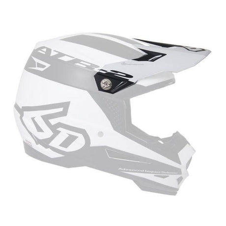 White and black ATR-2 Visor Sector helmet accessory on a white background.