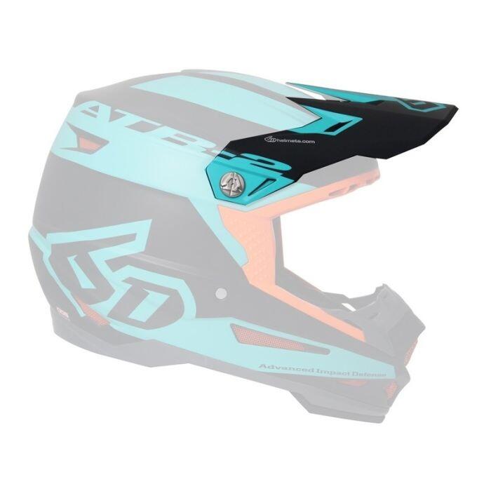 ATR-2 Visor Sector Teal helmet accessory with teal and black design.