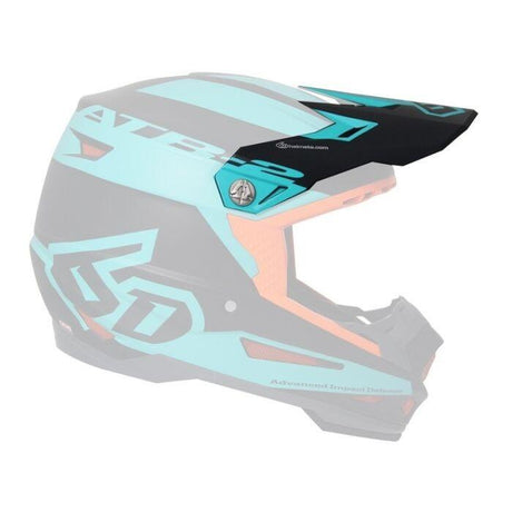 ATR-2 Visor Sector Teal helmet accessory with teal and black design.