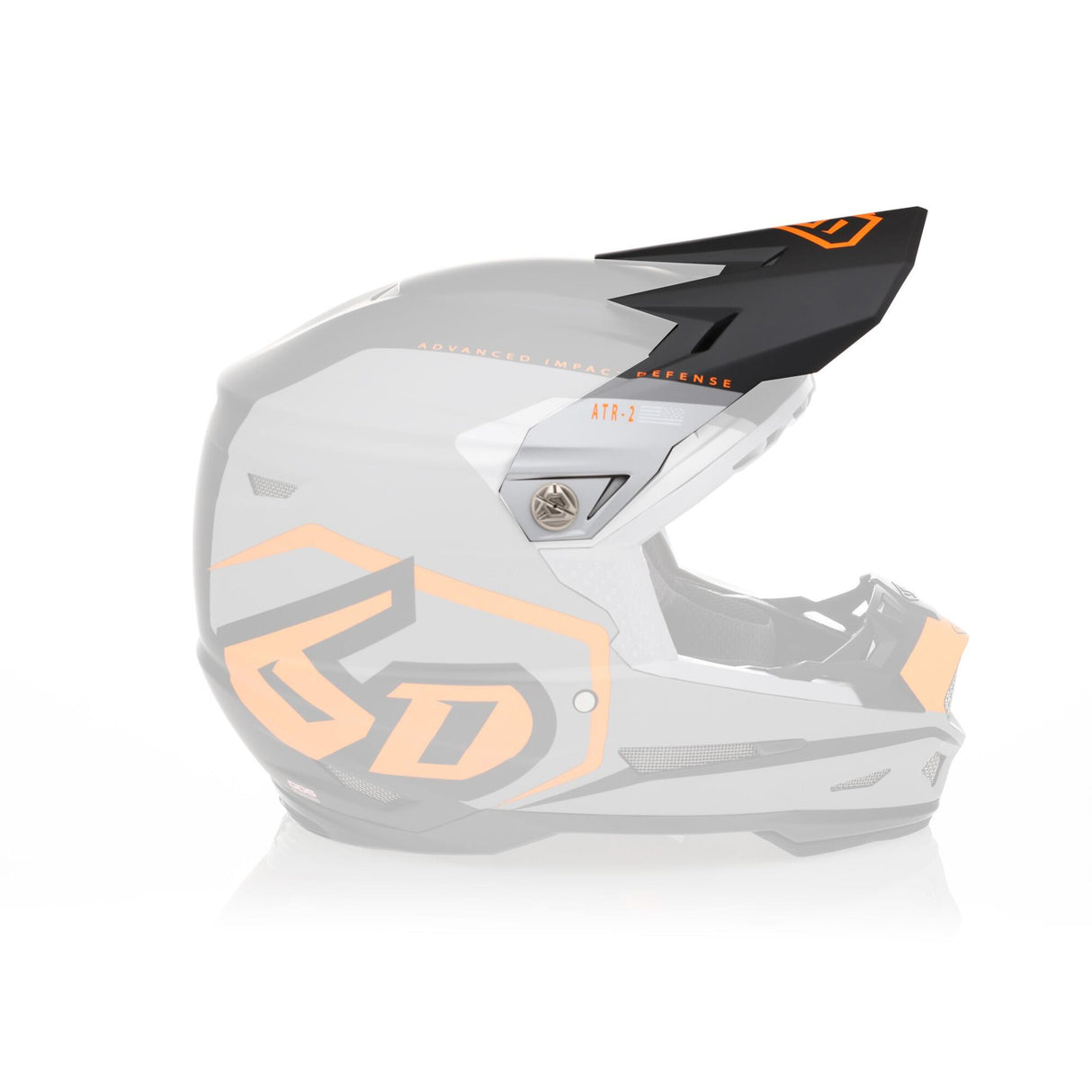 ATR-2 Visor Delta in Neon Orange color, motocross helmet accessory