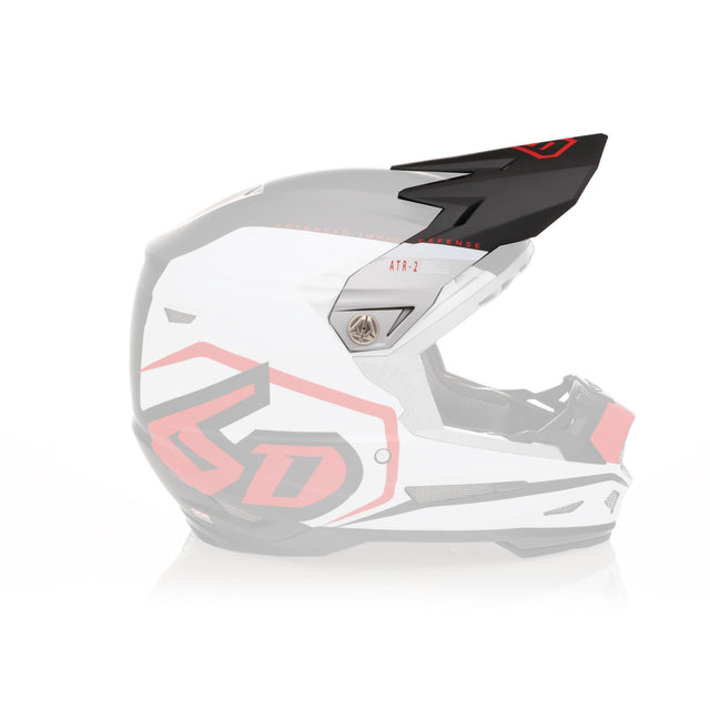 ATR-2 Visor Delta - Red motocross helmet accessory with vibrant red design and sleek aerodynamic shape.