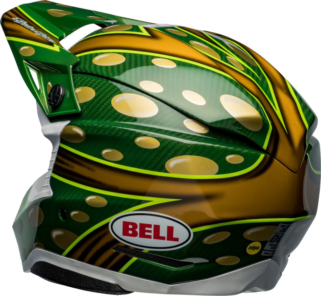 Bell MX 2022 Moto-10 Spherical Mips Adult Helmet (Mcgrath Replica Gold/Green)