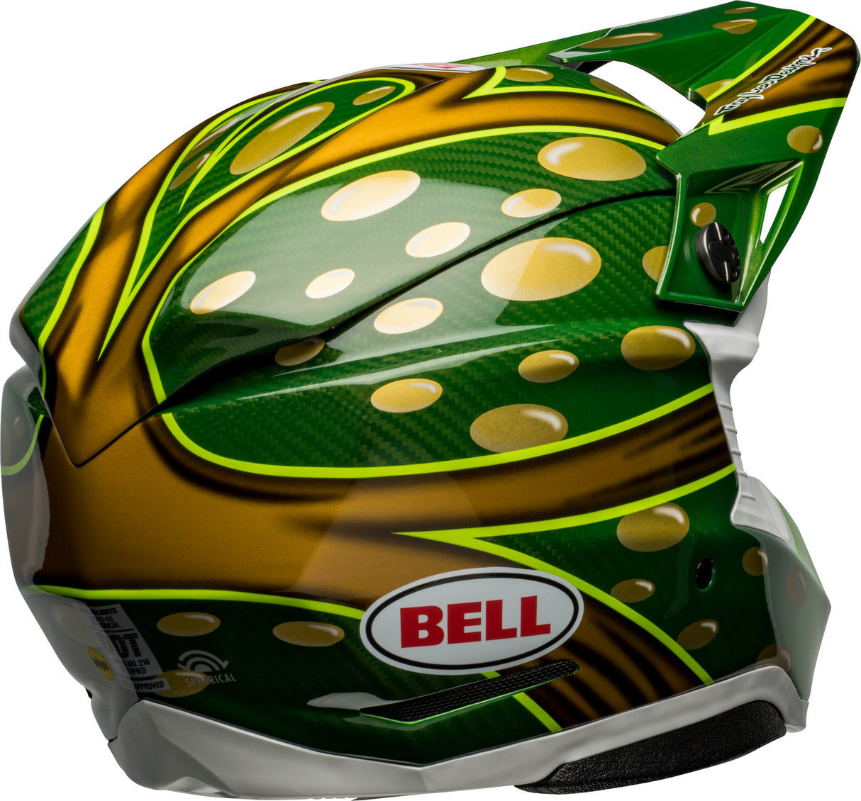 Bell MX 2022 Moto-10 Spherical Mips Adult Helmet (Mcgrath Replica Gold/Green)