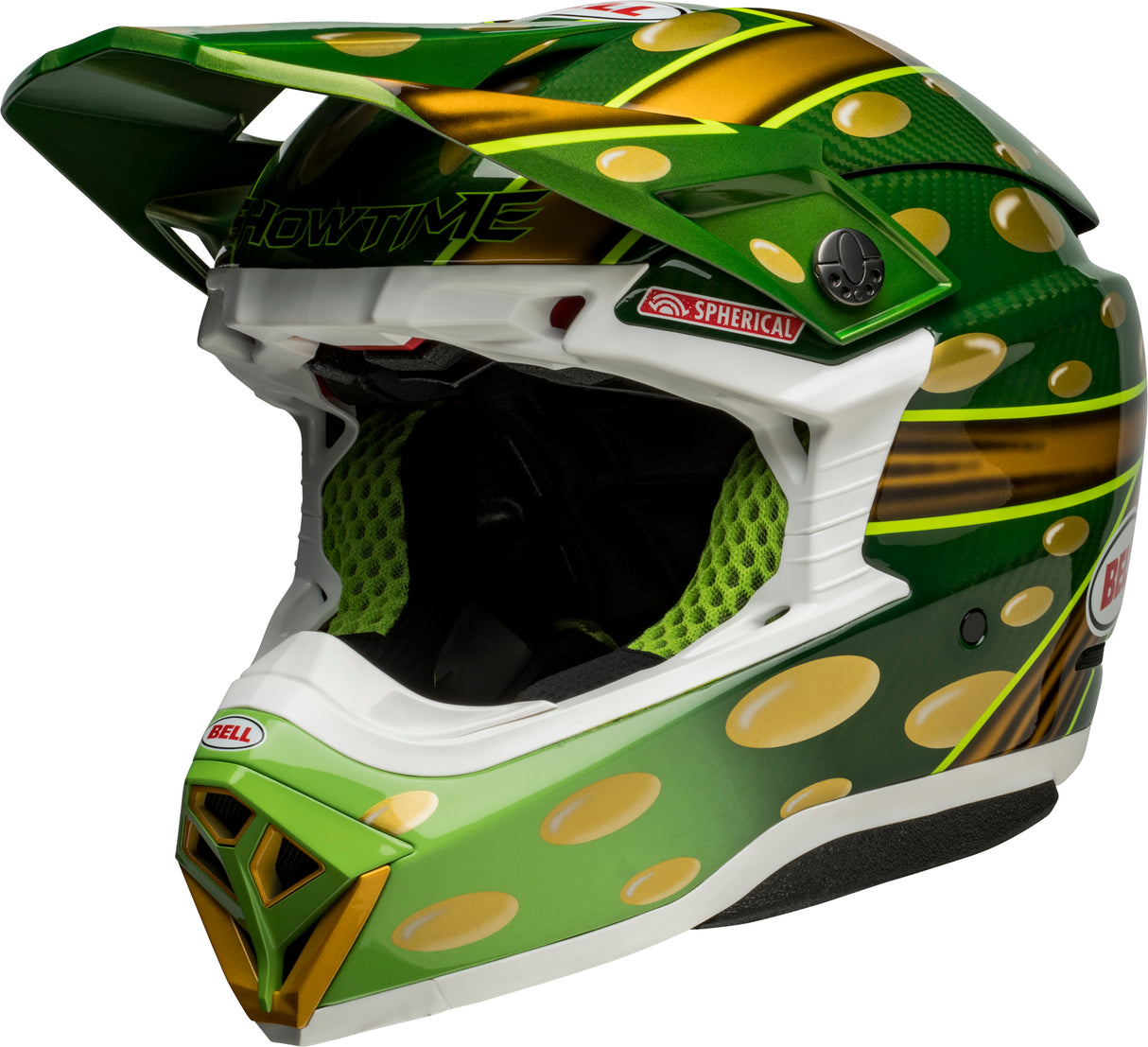 Bell MX 2022 Moto-10 Spherical Mips Adult Helmet (Mcgrath Replica Gold/Green)