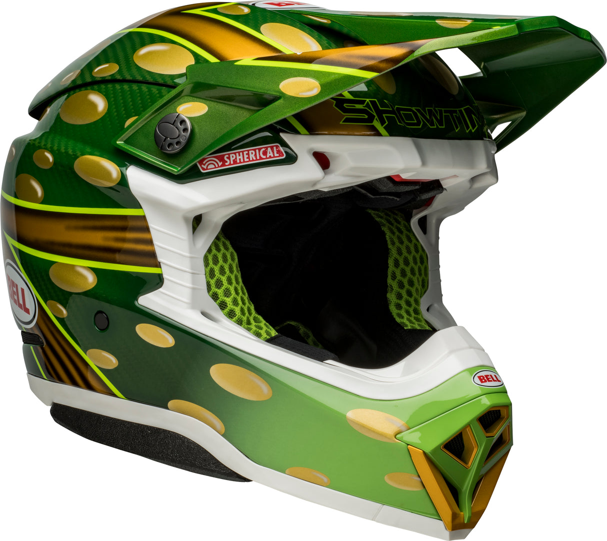 Bell MX 2022 Moto-10 Spherical Mips Adult Helmet (Mcgrath Replica Gold/Green)