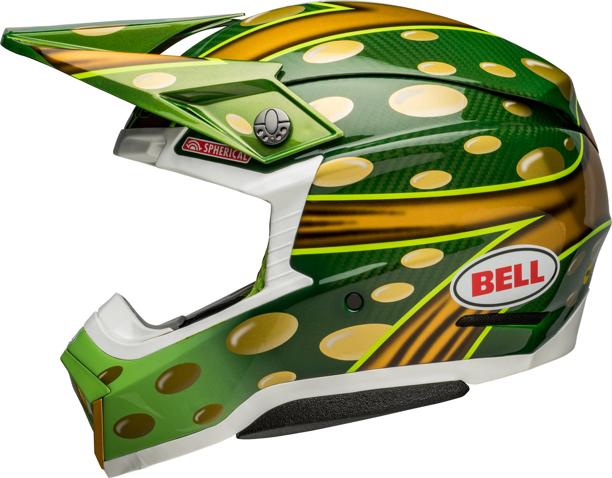 Bell MX 2022 Moto-10 Spherical Mips Adult Helmet (Mcgrath Replica Gold/Green)
