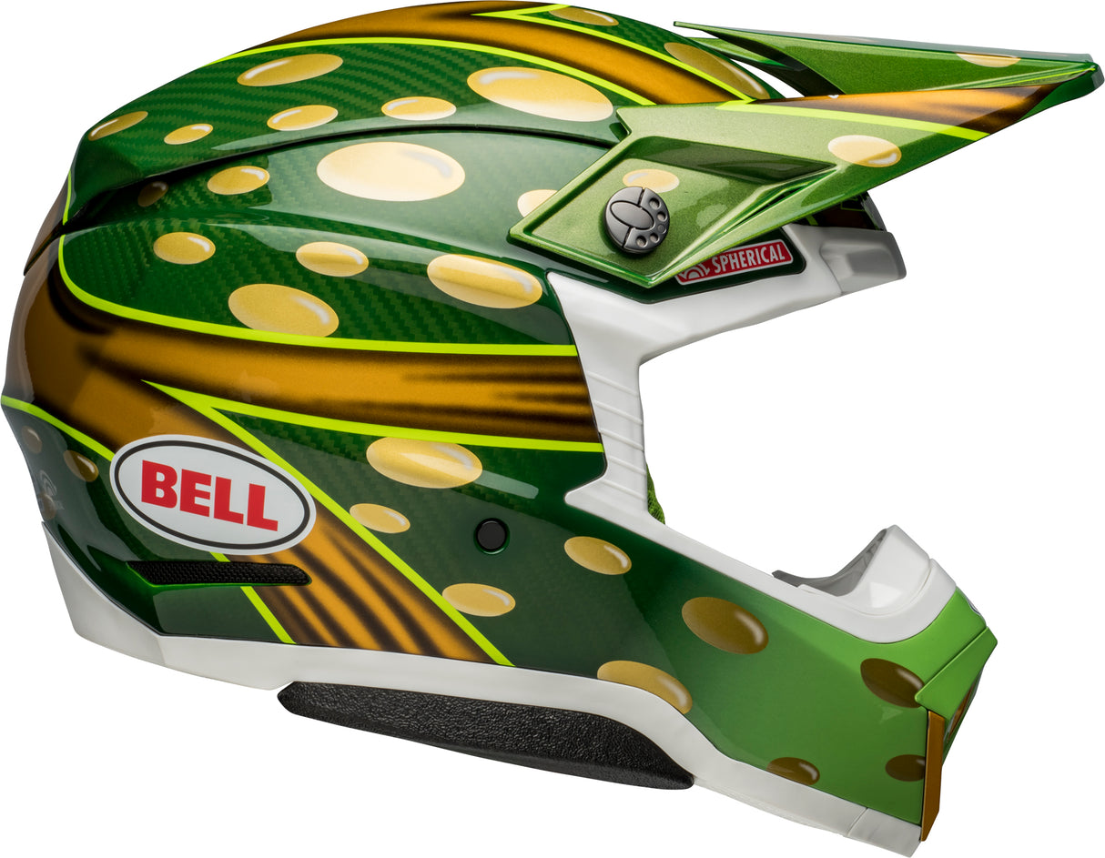 Bell MX 2022 Moto-10 Spherical Mips Adult Helmet (Mcgrath Replica Gold/Green)
