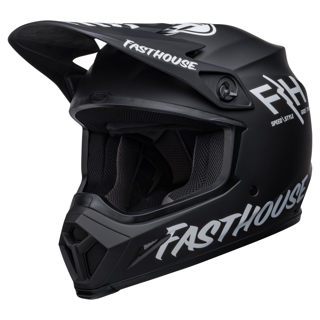 Bell MX 2025 MX-9 Mips Adult Helmet (Fasthouse Prospect Matte Black/White)