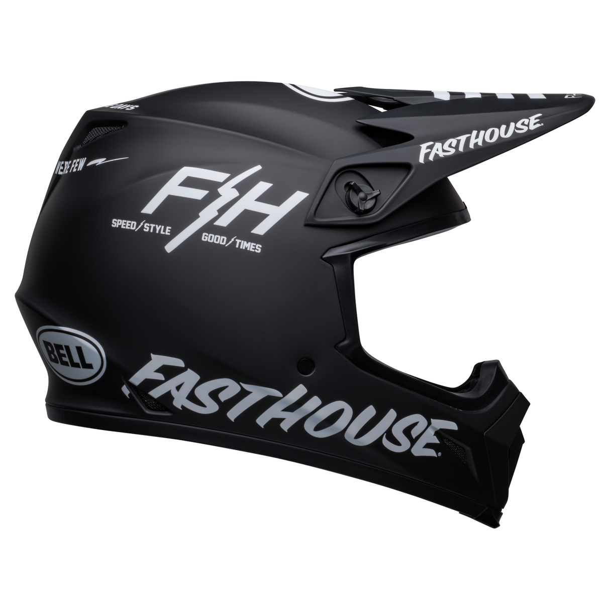 Bell MX 2025 MX-9 Mips Adult Helmet (Fasthouse Prospect Matte Black/White)