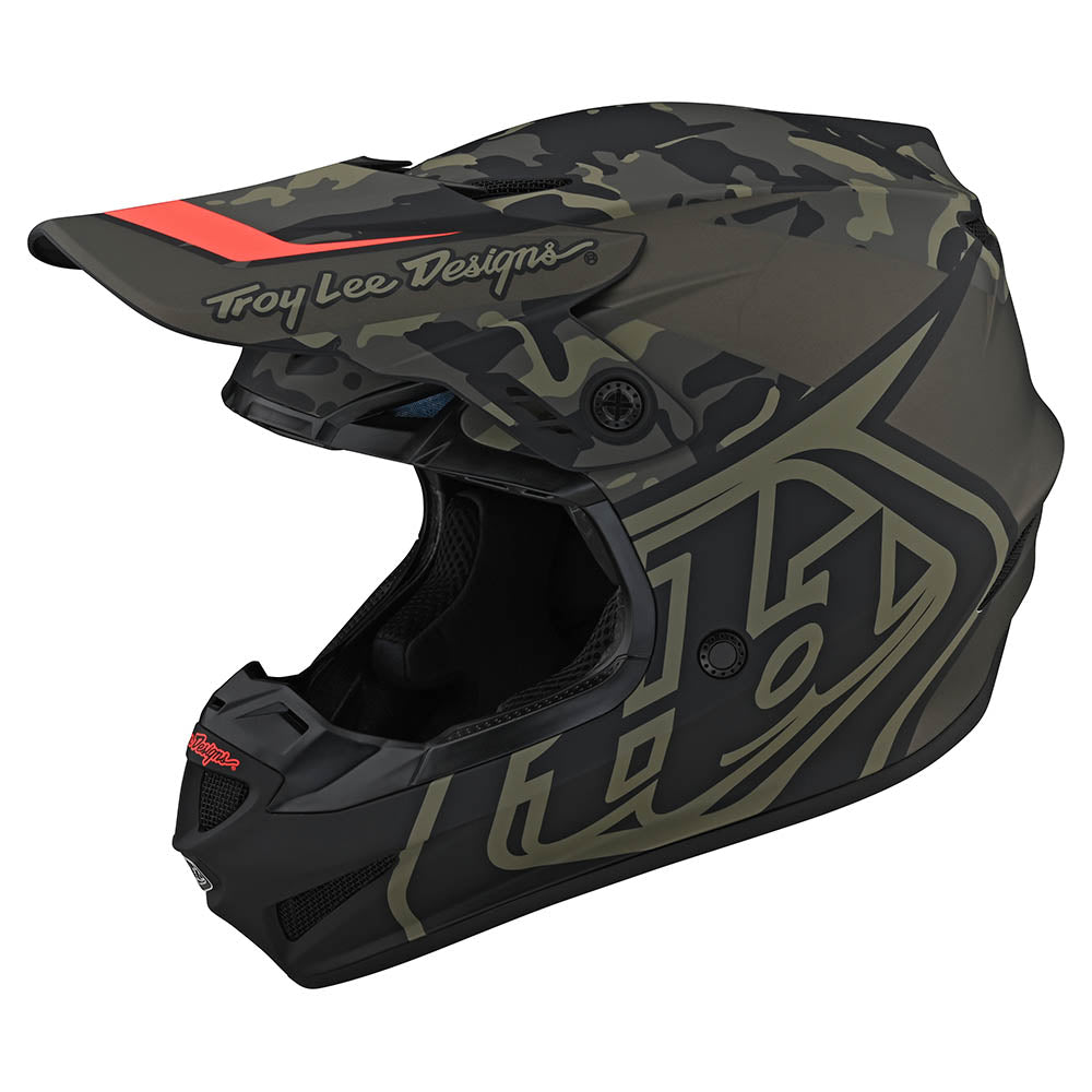 Troy Lee Designs GP Helmet Overload Camo Army Green / Gray