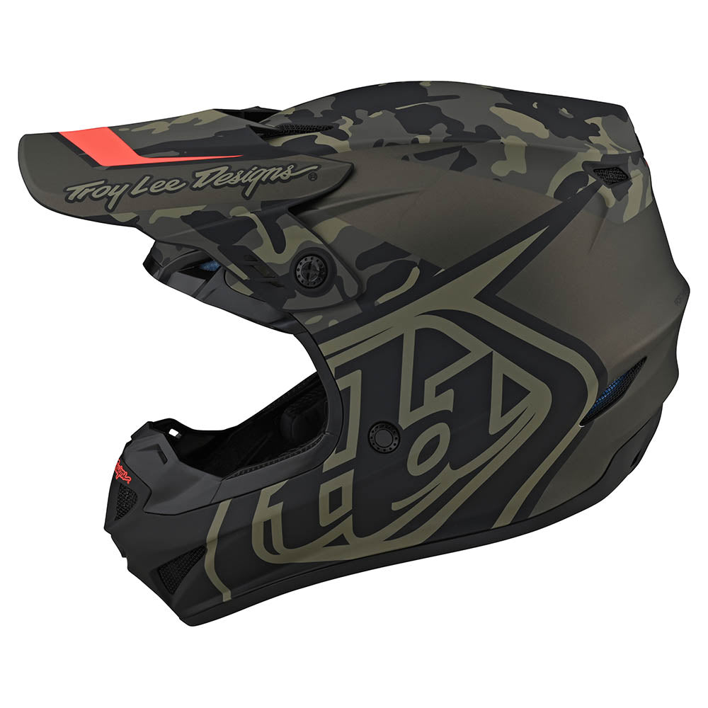 Troy Lee Designs GP Helmet Overload Camo Army Green / Gray