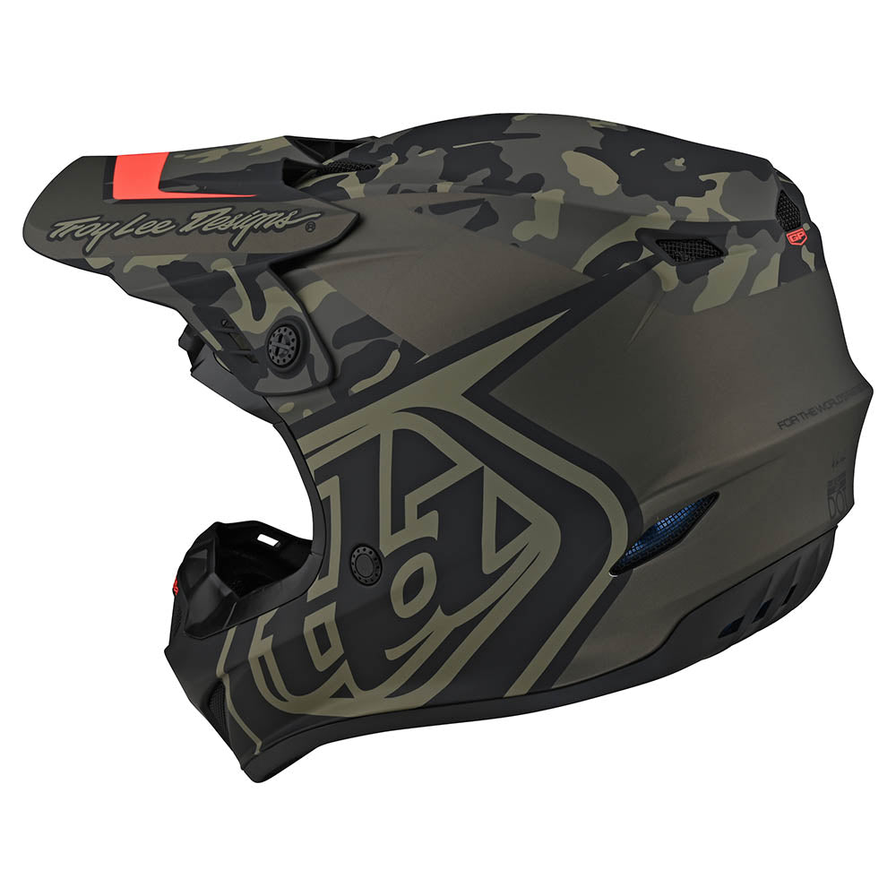 Troy Lee Designs GP Helmet Overload Camo Army Green / Gray