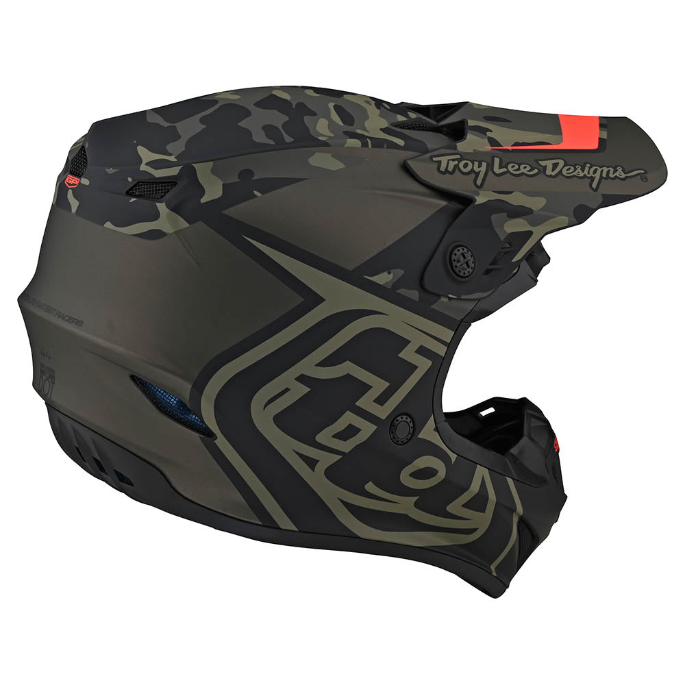 Troy Lee Designs GP Helmet Overload Camo Army Green / Gray