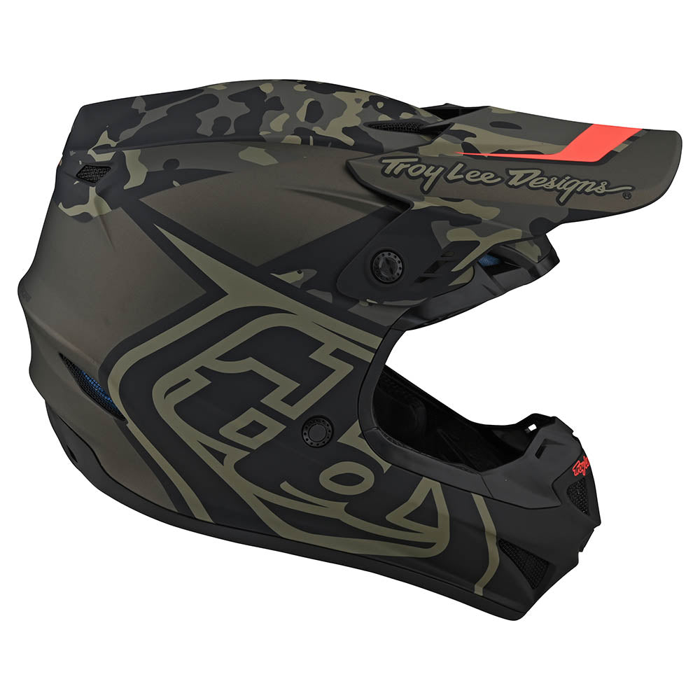 Troy Lee Designs GP Helmet Overload Camo Army Green / Gray