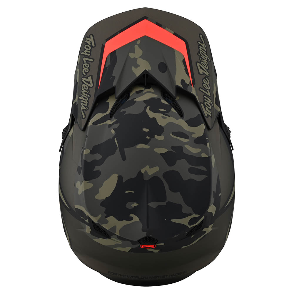 Troy Lee Designs GP Helmet Overload Camo Army Green / Gray