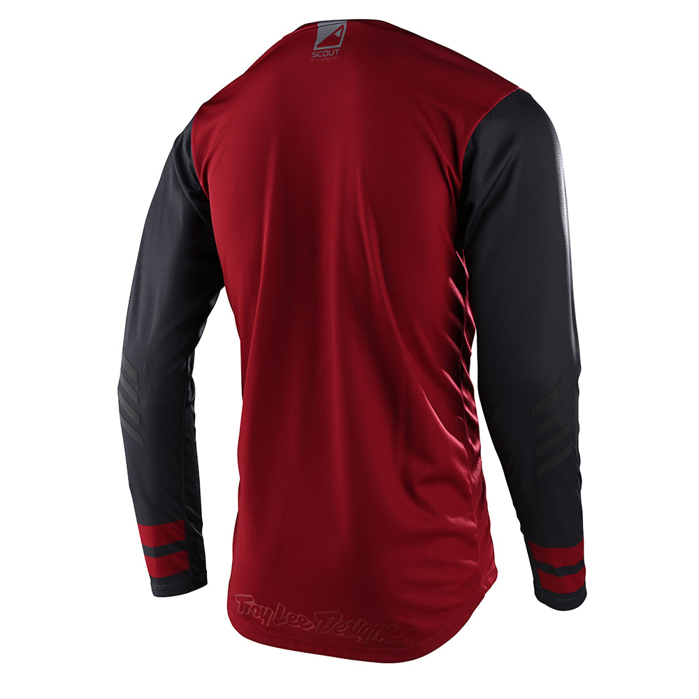 Troy Lee Designs Scout GP Off-Road Jersey Peace & Wheelies Burgundy / Dark Gray
