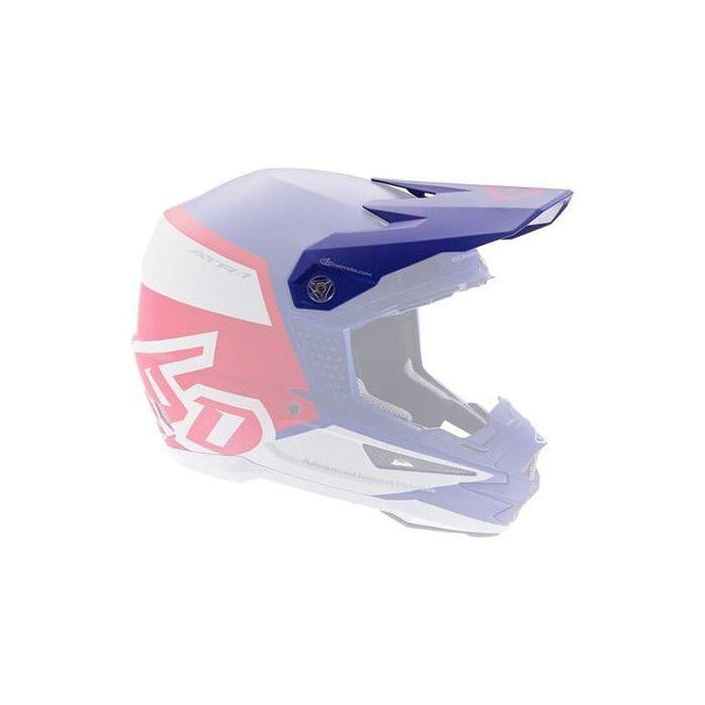 ATR-1 Visor Flight Red White Blue motocross helmet accessory displaying bold red, white, and blue colors.