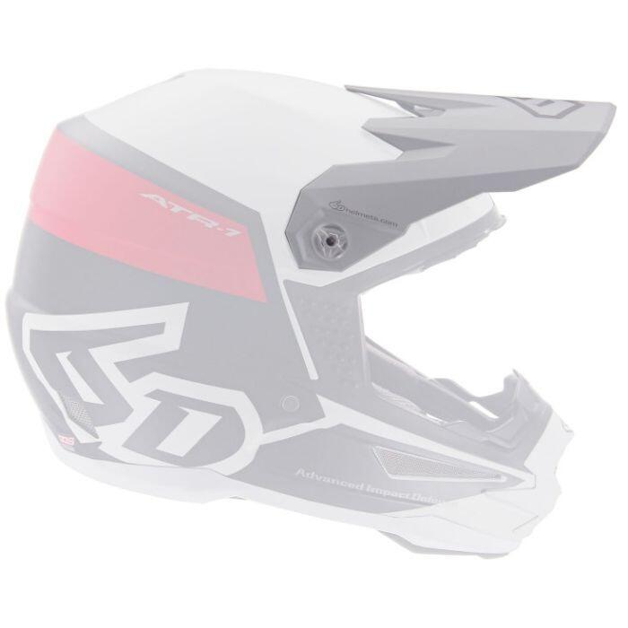 ATR-1 Visor Flight White Red motocross helmet accessory featuring a sleek aerodynamic design.