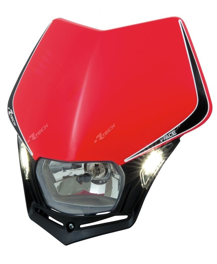 Rtech V-Face LED Headlight (CRF Red-Black)