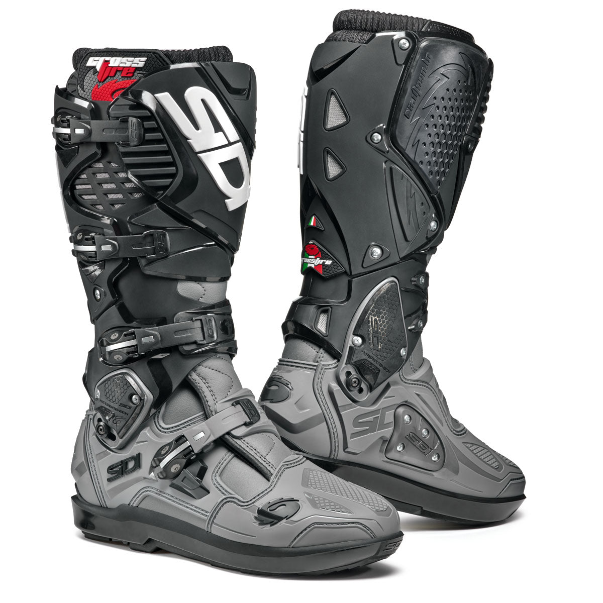 SIDI CROSSFIRE 3 SRS MX BOOTS GREY/BLACK