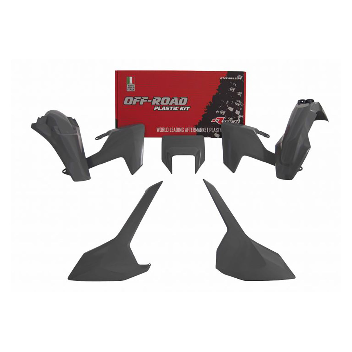 Rtech Plastic Kit (5pc) With HL (Quantum Grey) Husqvarna TE-FE150-501 17-19