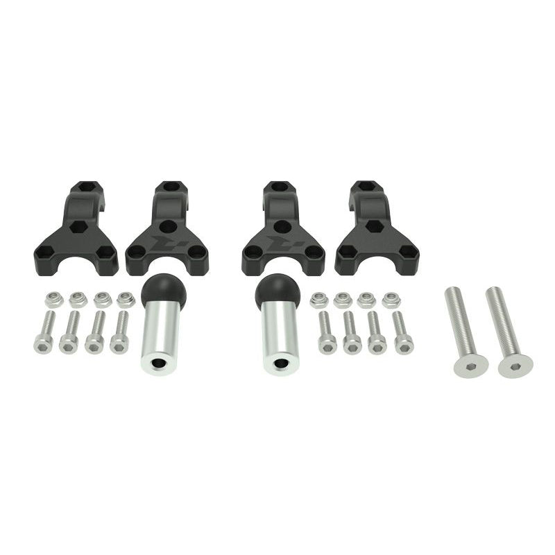 Rtech HP3 Mounting Kit (BMW GS700/800) 22-28mm (Black/Silver)