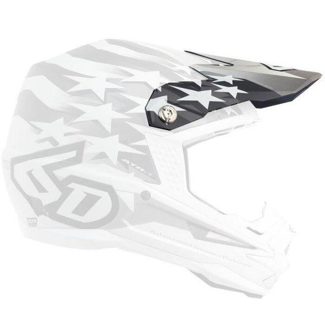 ATR-1 Visor Patriot Matte White Helmet with sleek design and matte finish.