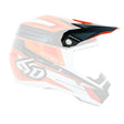 Bright neon orange ATR-1Y Visor Pilot helmet displayed on a white background.