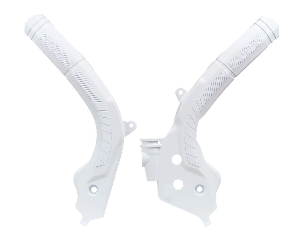 Rtech Frame Protectors (White) Husqvarna TC125 16-21 TC250 17-21 FC250-450 16-21 TE/FE 17-21