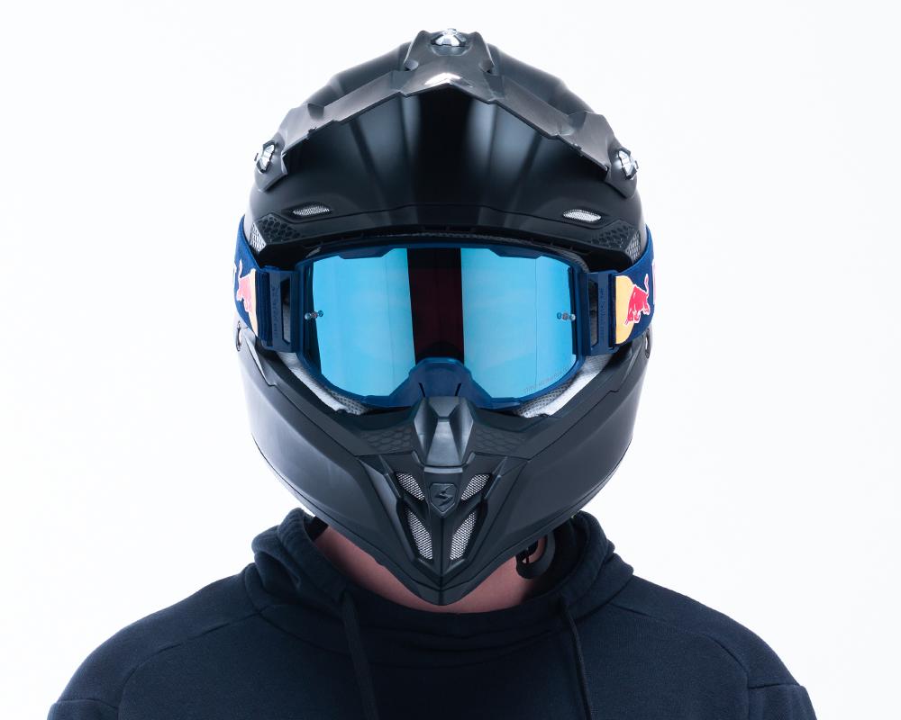 Red Bull SPECT Strive Blue - Blue/Purple Mirror Double Lens