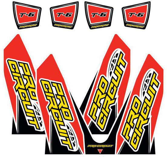 Pro Circuit Replacement T-6 wrap and end cap decals (CRF)