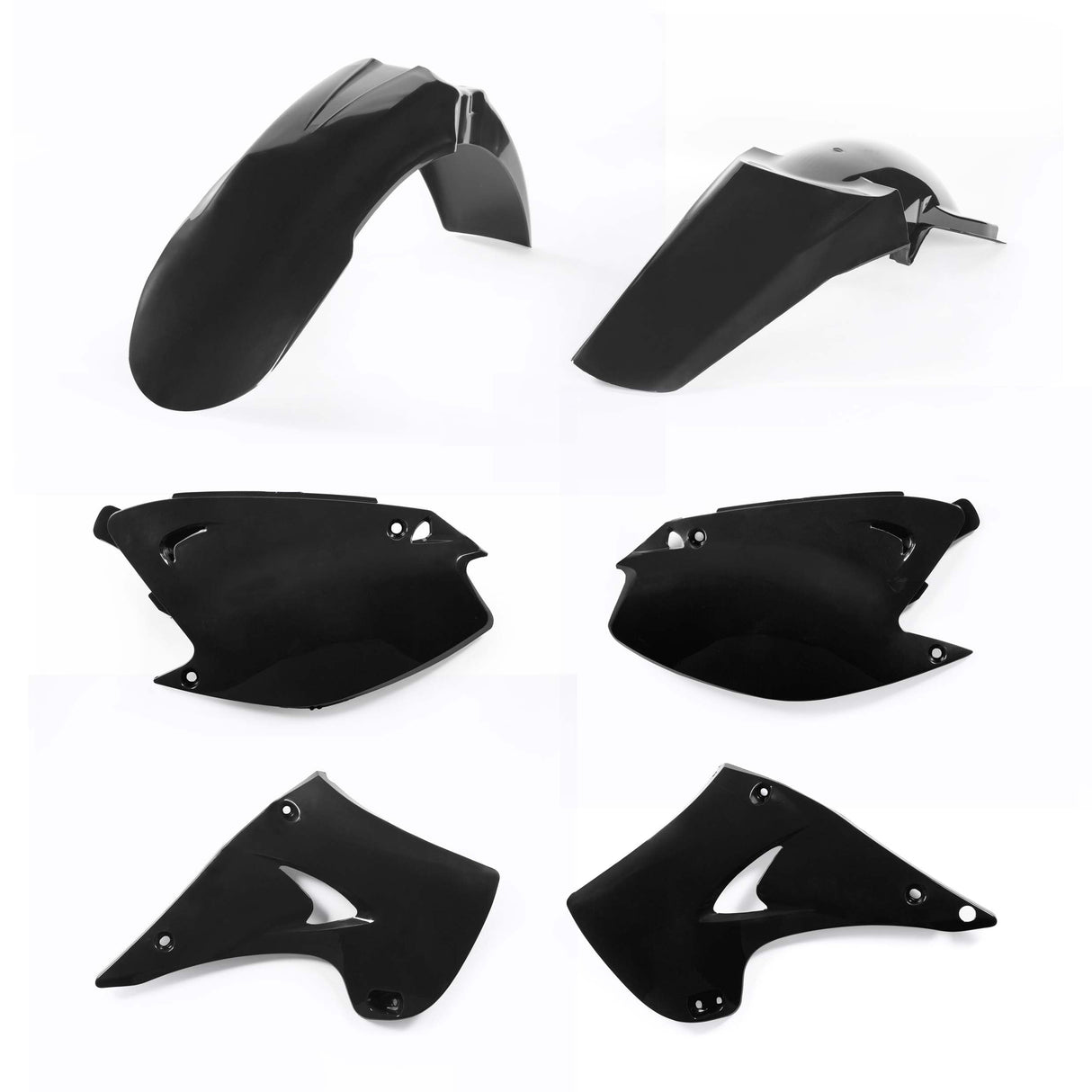 Acerbis Standard Plastic Kit Kawasaki KX125 / KX250 2003 - 2008 Black