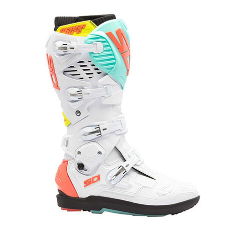 Sidi Crossfire 3 SRS CE Boots White/Fluo Mint/Fluo Coral
