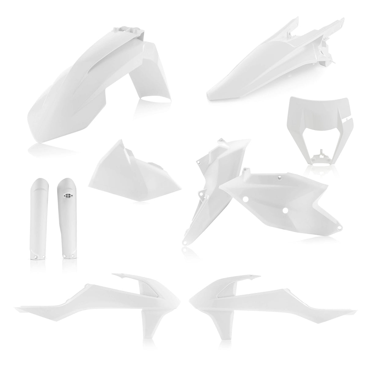 Acerbis Full Plastic Kit with Headlight Cover KTM EXC / EXC-F 2017 Onwards White