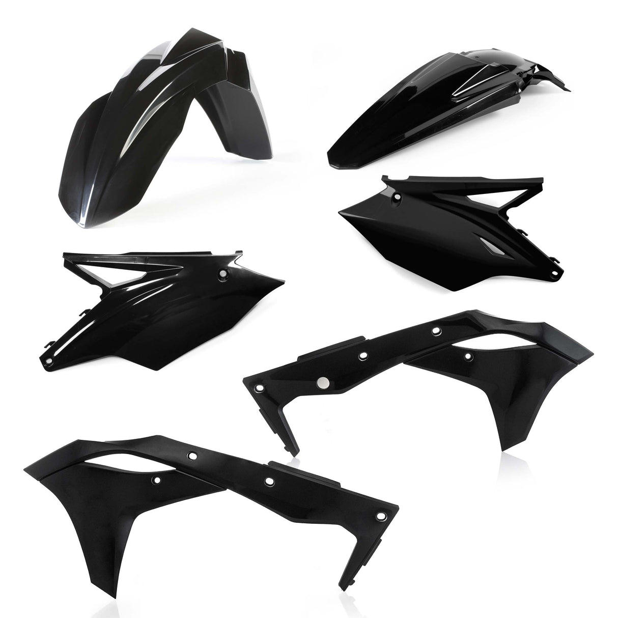 Acerbis Standard Plastic Kit Kawasaki KX250F 2017 Onwards Black