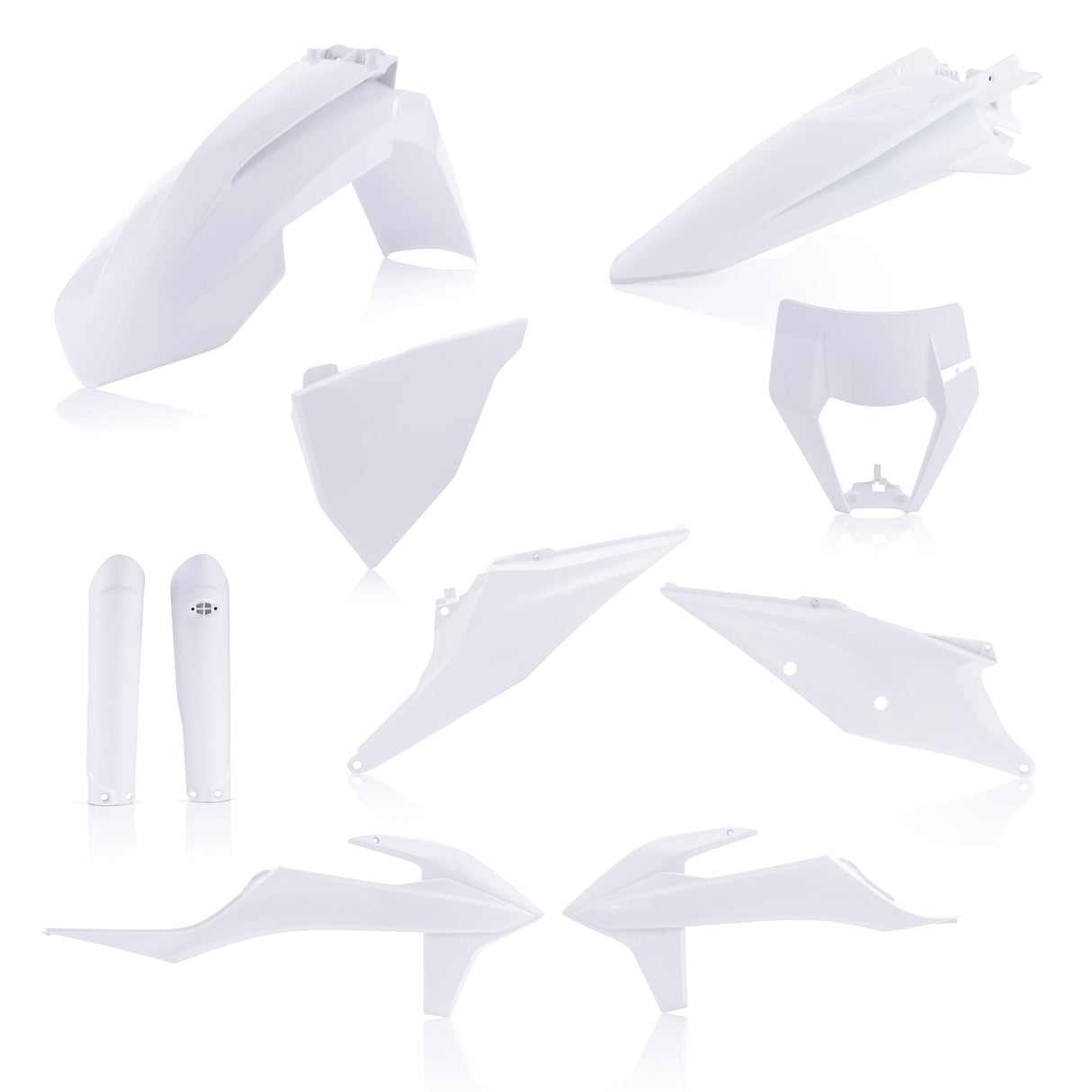 Acerbis Full Plastic Kit with Headlight Cover KTM EXC 2020 Onwards White